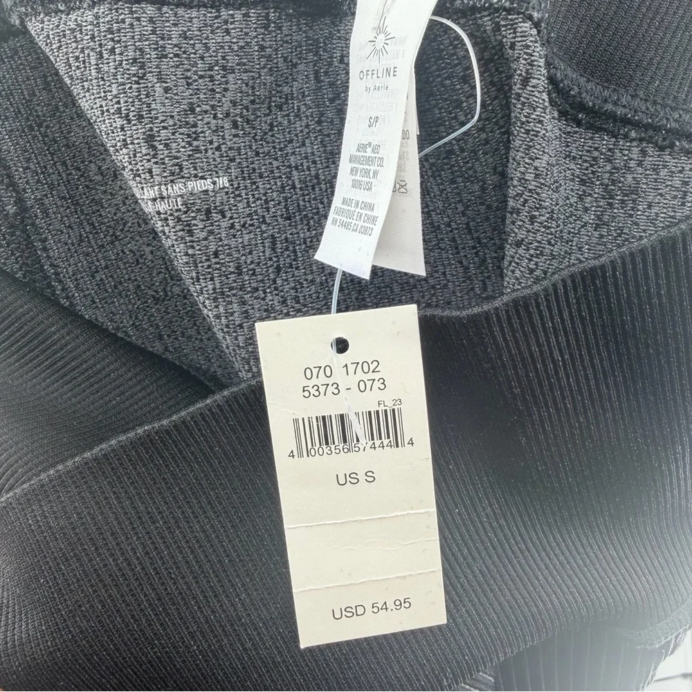 Offline‎ by Aerie 7/8 Hi Rise Leggings Small Black Pinstripe Stretch